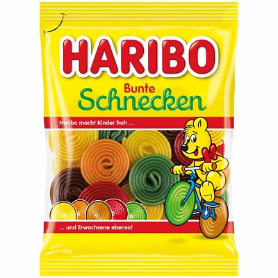 Haribo Bunte Schnecken "Colourful Snails" 160g (Germany)