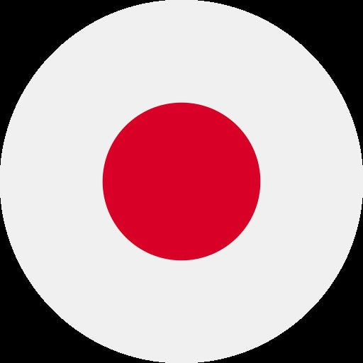A white circle with a solid red circle in the center, resembling the flag of Japan.