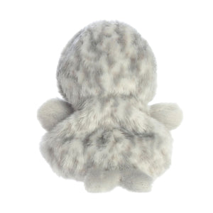 The Twice as Sweet Palm Pal Marina Harbour Seal is a palm-sized, fluffy gray and white plushie with small arms and legs, shown from the back against a white background. It features a soft, furry texture and an animal fur pattern.