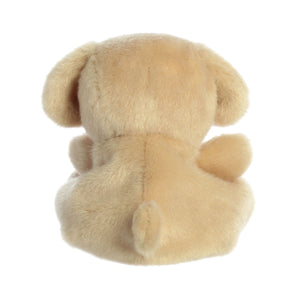 Palm Pal Sunny Lab by Twice as Sweet is a beige plush puppy toy with rounded ears, a short tail, and soft, fuzzy texture—an adorable golden retriever stuffed animal perfect for cuddling.