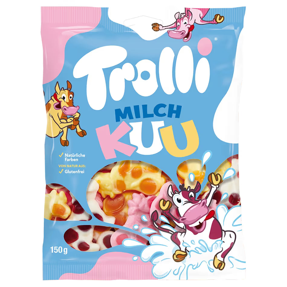 Trolli Milch Kuu "Milk Cow" Creamy Fruit Gummies 150g (Germany)